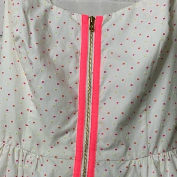 Lilly Pulitzer Neon Zip Resort Dot Fit Flare Dress - Picture 4 of 10